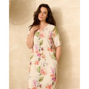 Fos Jurk Linde Botanisch 7750 Beige Fos Jurk Linde Botanisch 7750 Beige